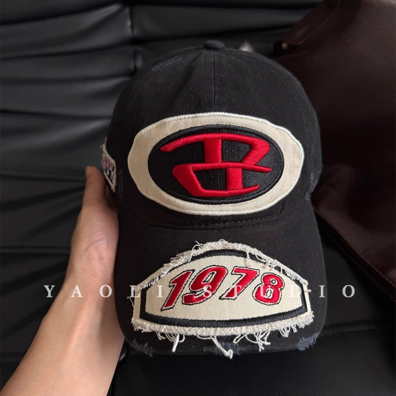Men's Distressed Graphic Logo Baseball Cap Kalsten