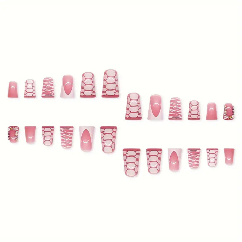 Artistic Glossy Press-On Nail Extensions Kalsten