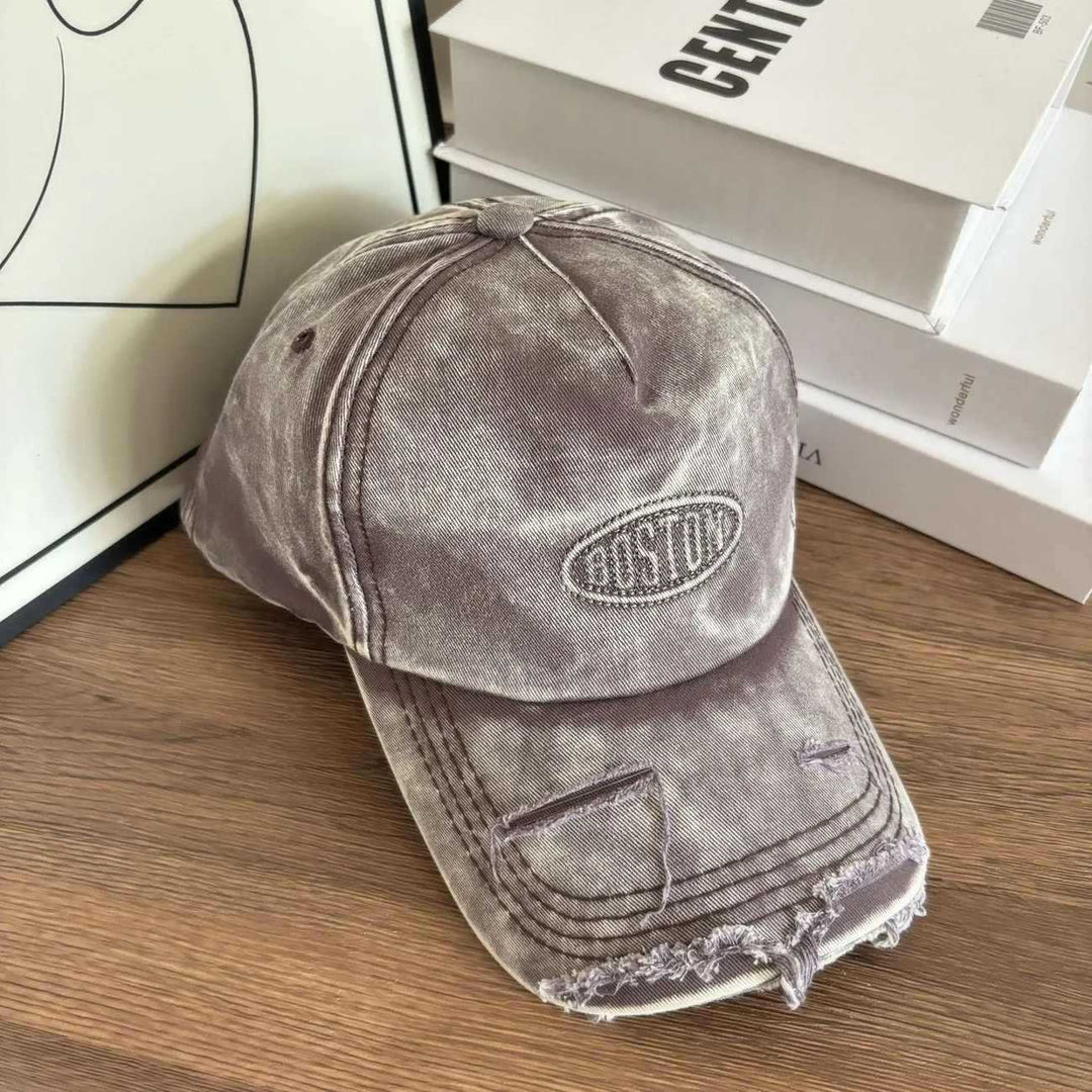 Men's Distressed Denim Effect Baseball Cap Kalsten