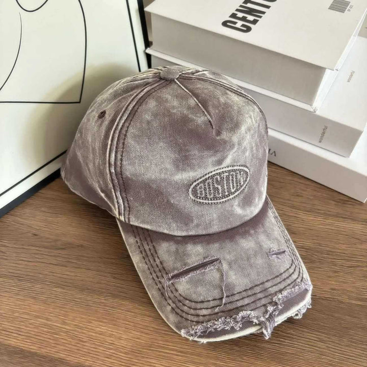 Men's Distressed Denim Effect Baseball Cap Kalsten
