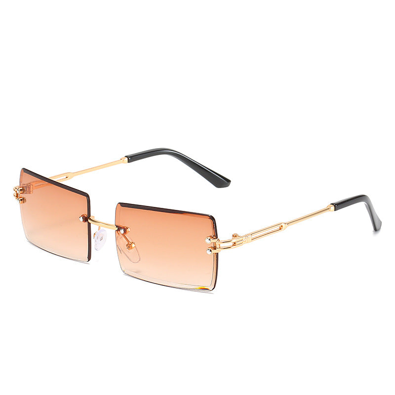 Women's stylish sunglasses with unique rectangular frame and sparkling details Kalsten