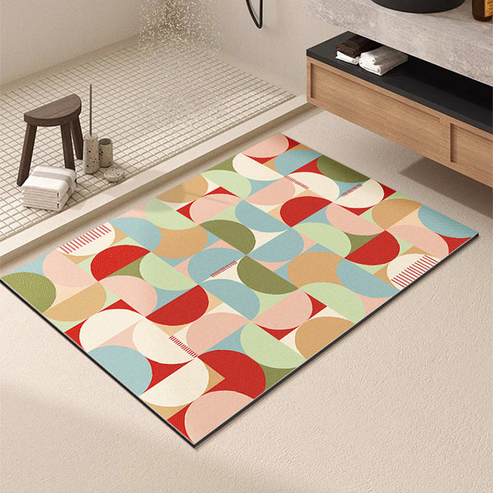 Geometric Patterned Bath Mat Kalsten