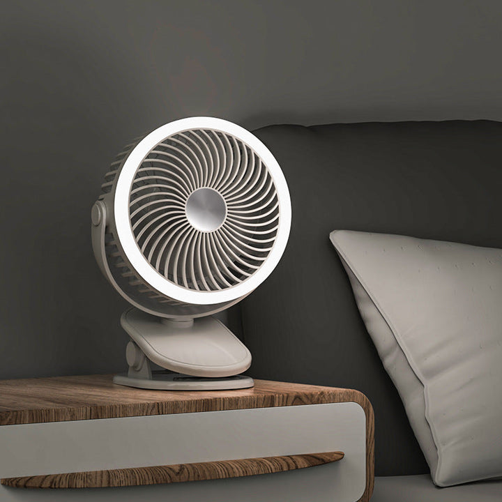 Ladies table fan with integrated LED lighting Kalsten