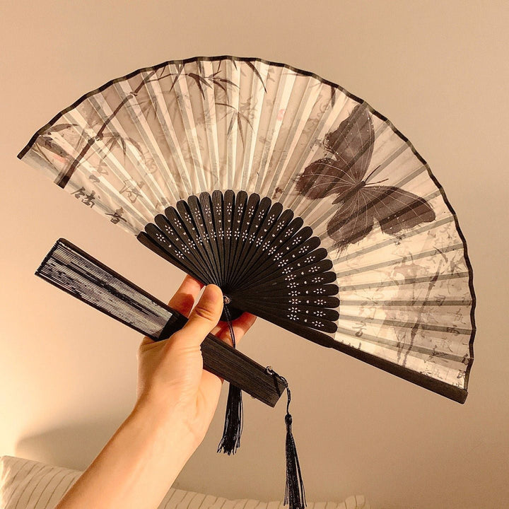 Handcrafted fan with elegant butterfly design Kalsten
