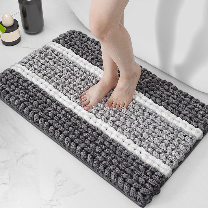Plush Textured Bath Mat Kalsten