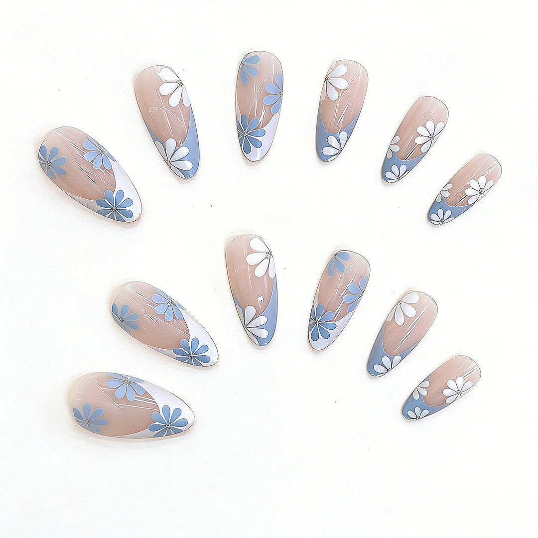 Floral Design Press-On Nail Set Kalsten