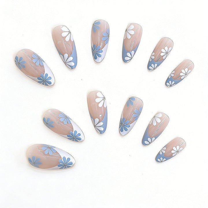 Floral Design Press-On Nail Set Kalsten