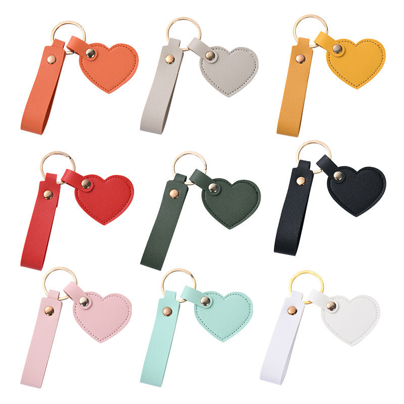 Women Keychain Kalsten  Heart Shape Made of High-Quality Artificial Leather