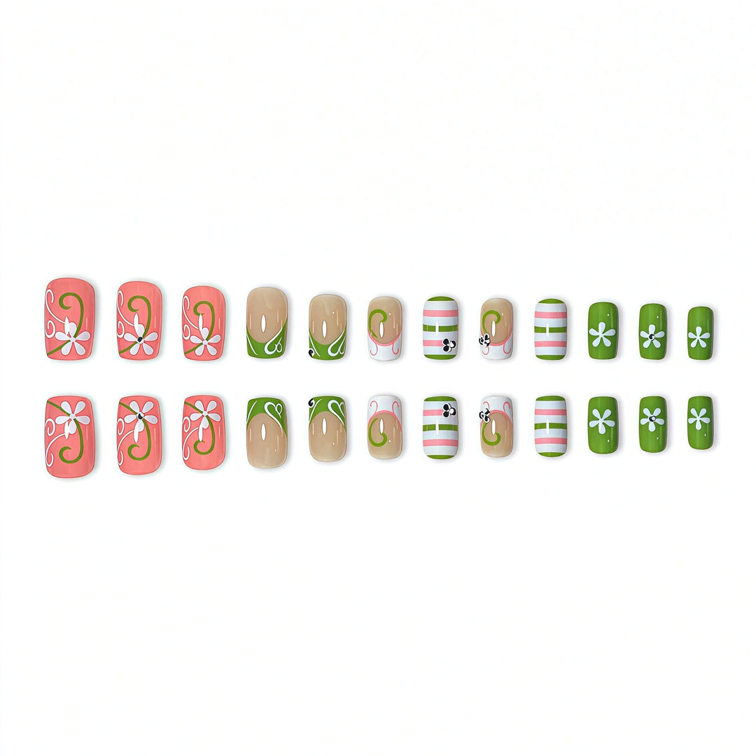 3D Floral Art Press-On Nail Set Kalsten