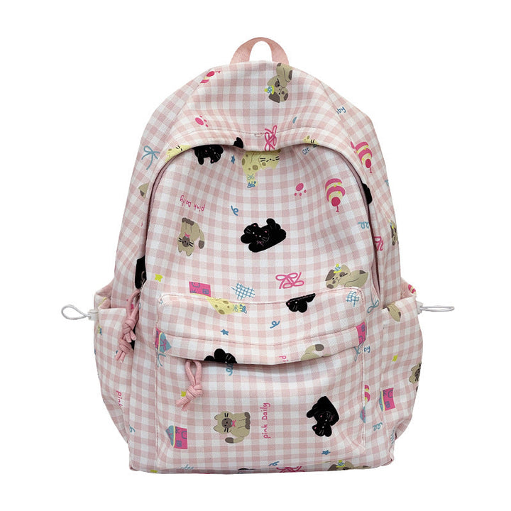 Playful Character Patterned Backpack Kalsten