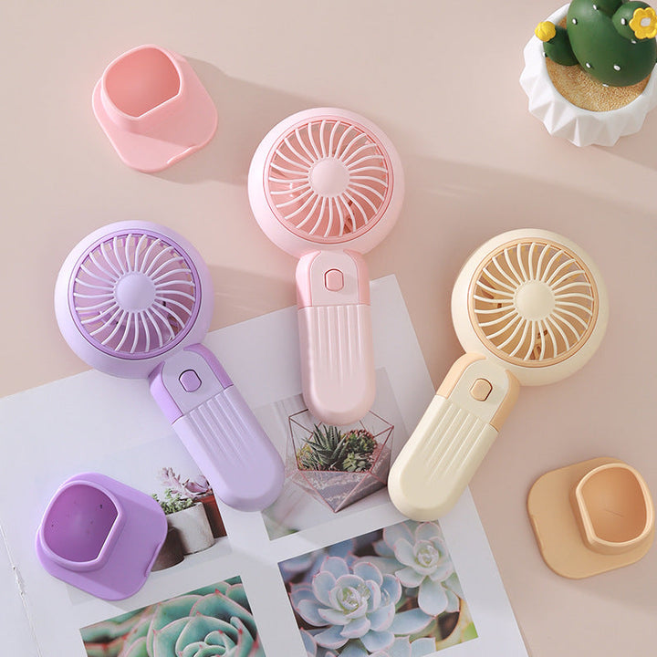Women's Portable Hand Fan with USB Charging Function and Ergonomic Design Kalsten