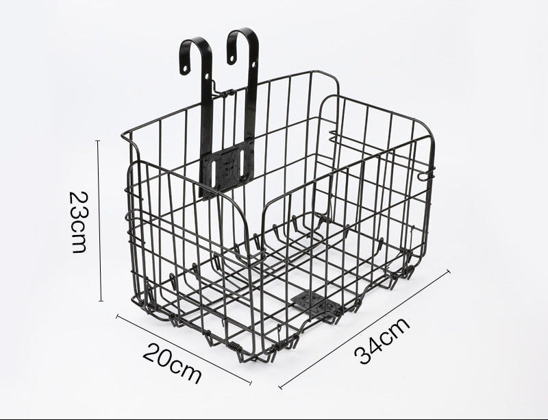 foldable steel wire rear bike cargo basket with adjustable quick-release hooks Kalsten