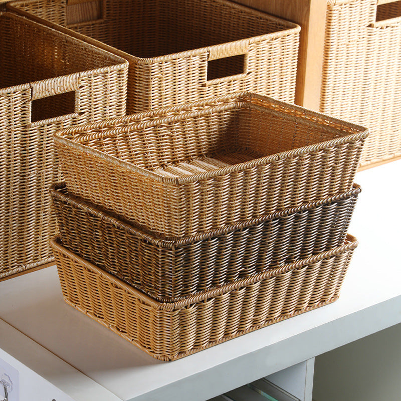 Unisex Rectangular Storage Basket made of hand-woven material Kalsten