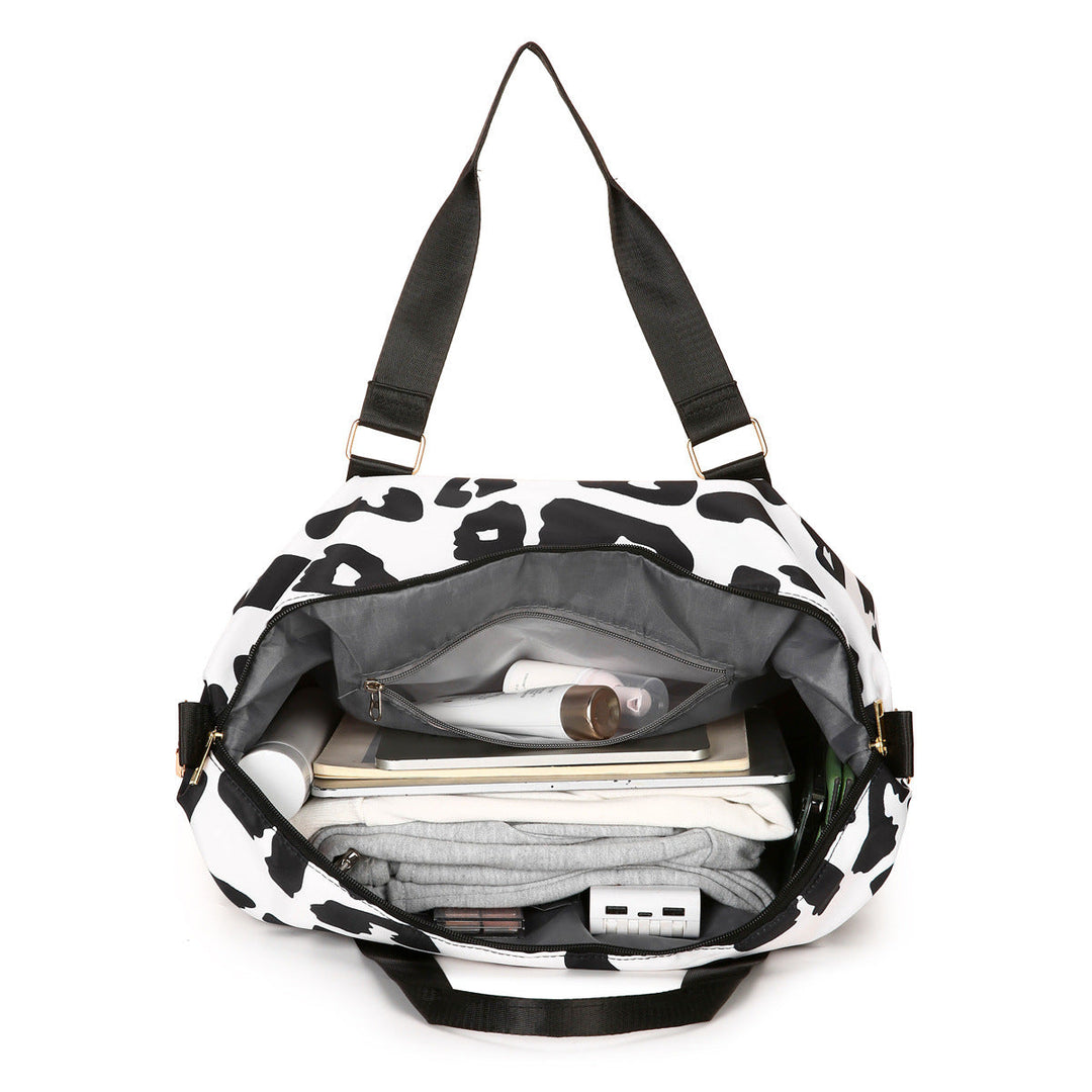 Sporty Tote Bag With Stylish Leopard Print Kalsten
