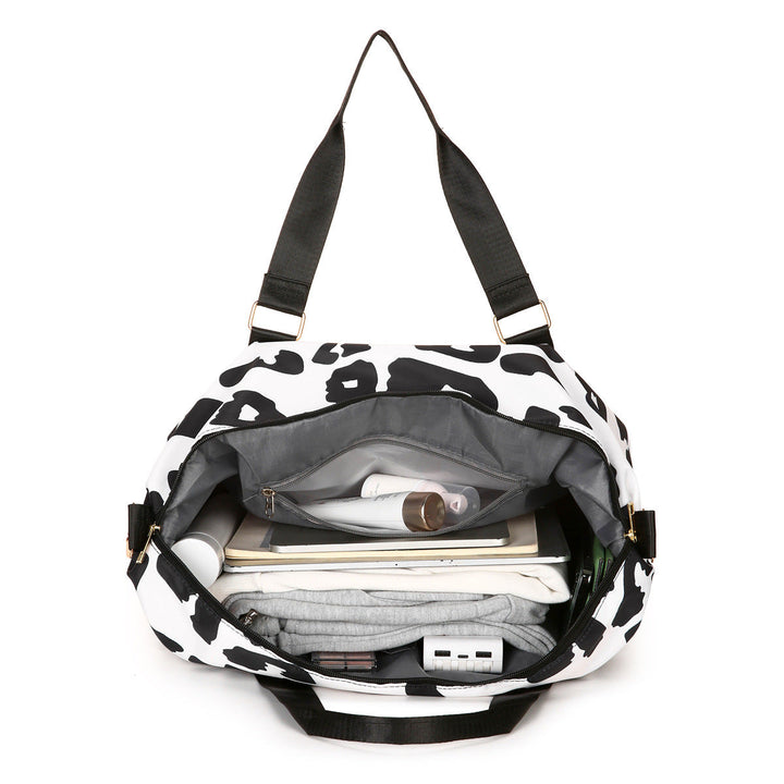 Sporty Tote Bag With Stylish Leopard Print Kalsten