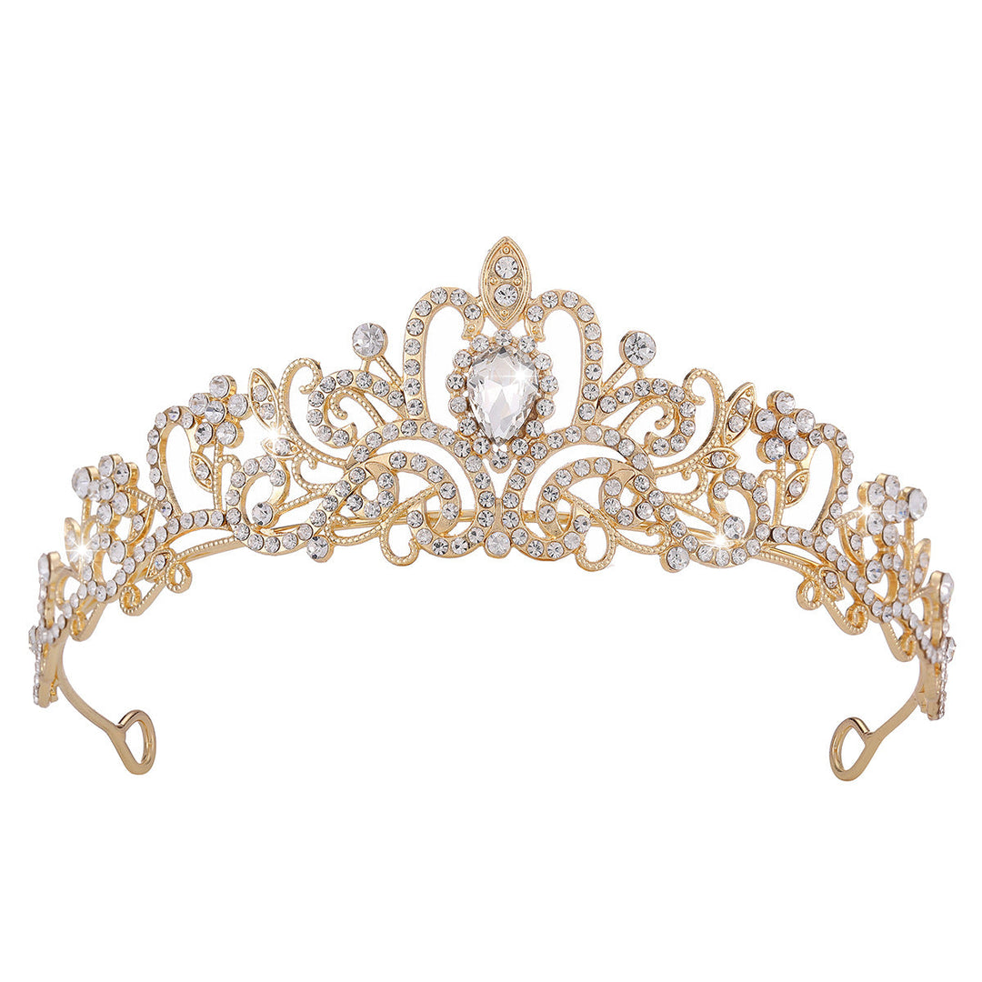 Ladies Sparkling Crystal Tiara with Filigree Design Kalsten