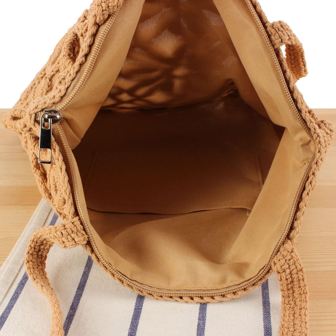 Crochet Tote Bag with Floral Patterns Kalsten