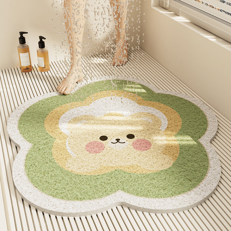 Floral Design Bath Mat Kalsten
