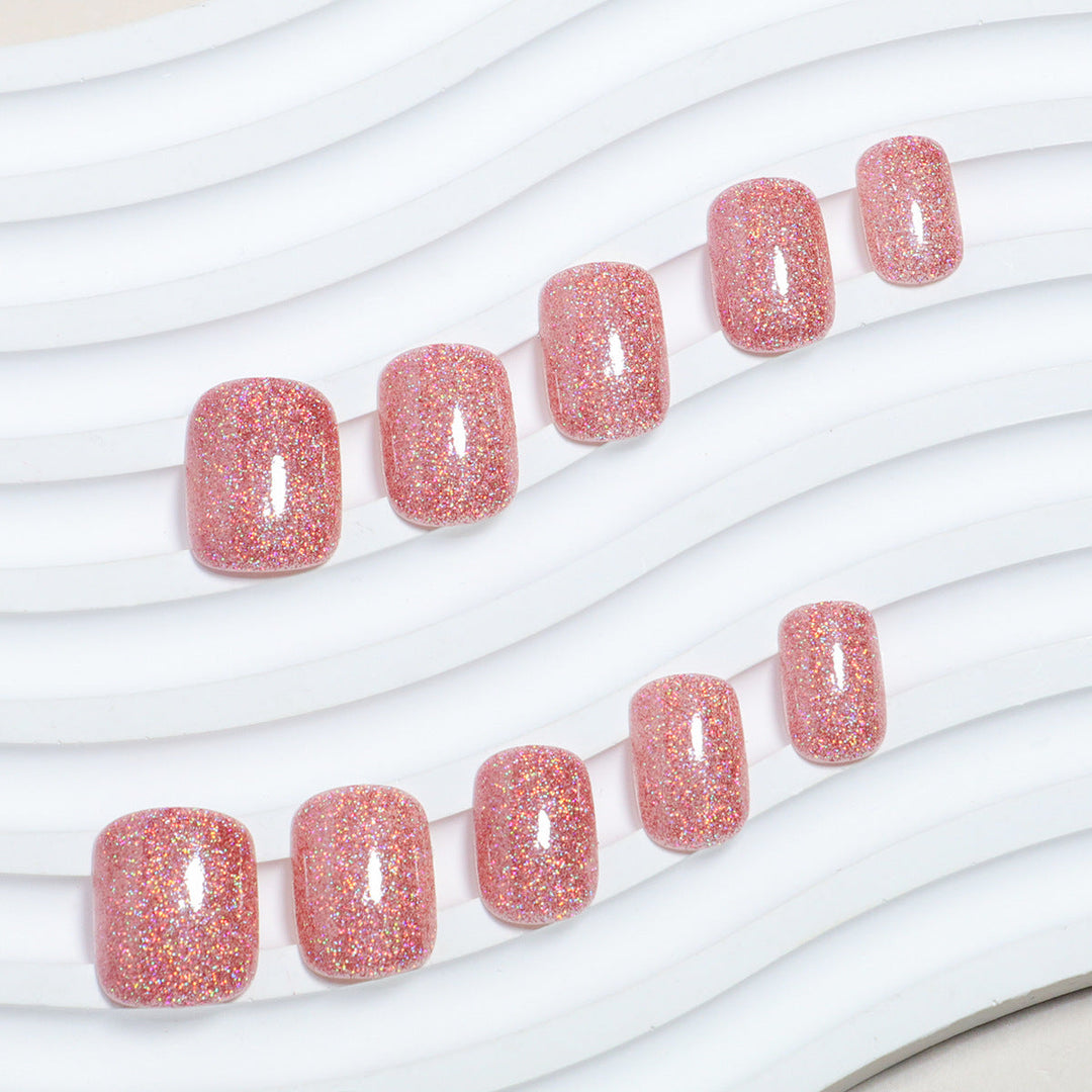 Glittery Press-On Toenail Set Kalsten