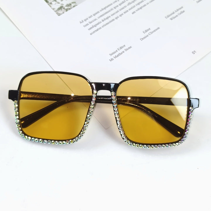 Ladies Glamorous Sunglasses with Sparkling Rhinestone Embellishment Kalsten