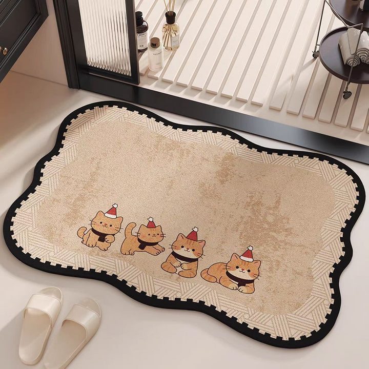 Cat-Themed Soft Plush Bath Mat Kalsten