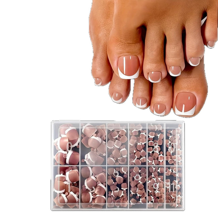 French Tip Nail Extensions Set Kalsten