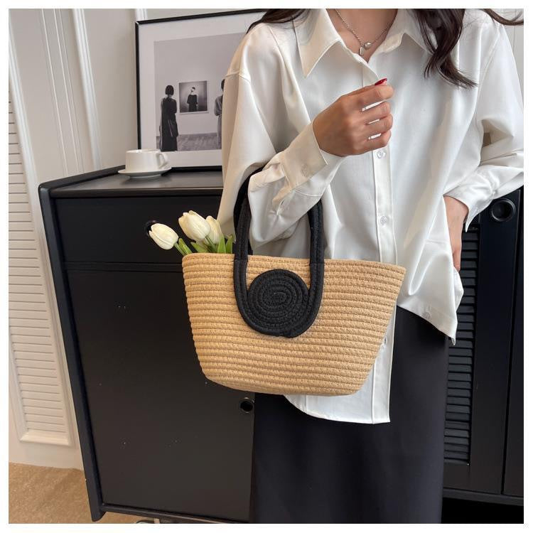 Handmade basket bag with innovative handle Kalsten