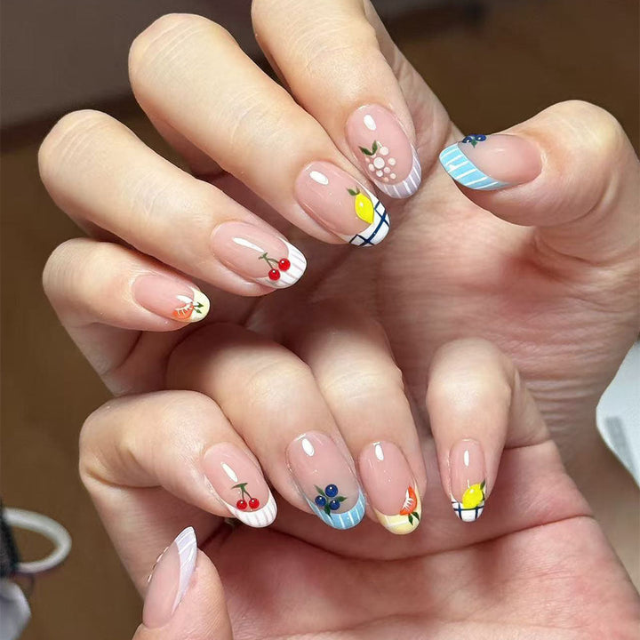 Artificial nails with cheerful flower designs Kalsten