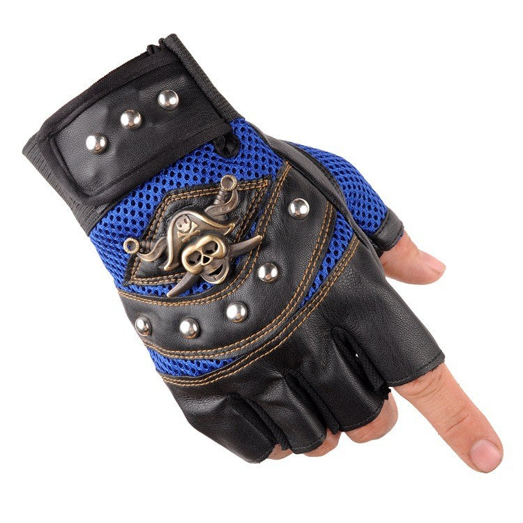 Men's biker gloves with breathable mesh material and robust design Kalsten