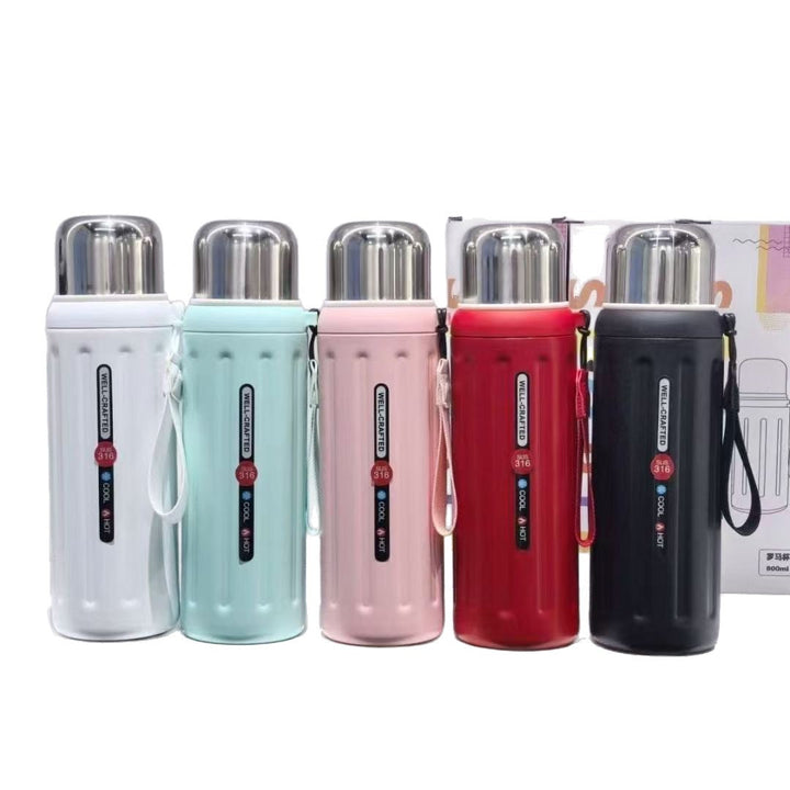 Unisex Thermal Insulated Bottle with Practical Carrying Handle Kalsten