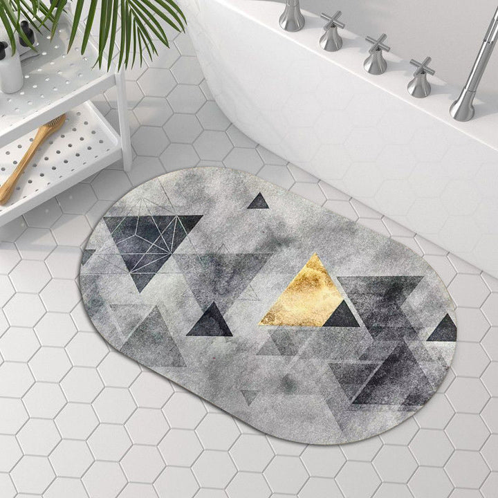 Decorative Geometric Bath Mat Kalsten