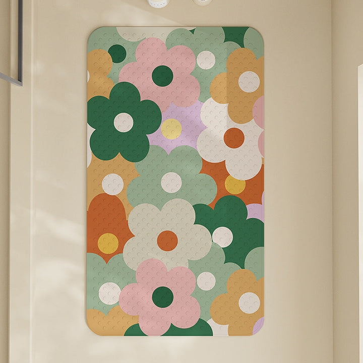 Floral Non-Slip Bath Mat Kalsten