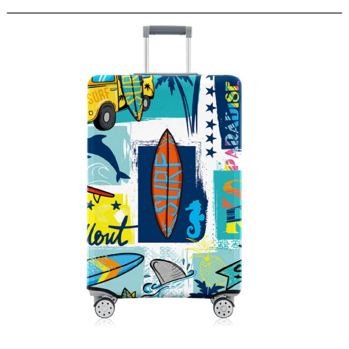 Unisex non-elastic suitcase cover with mandala motif, stretch protective cover for telescopic handle and wheels Kalsten