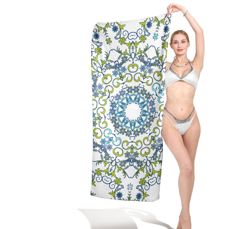 Beach towel with vibrant floral design Kalsten