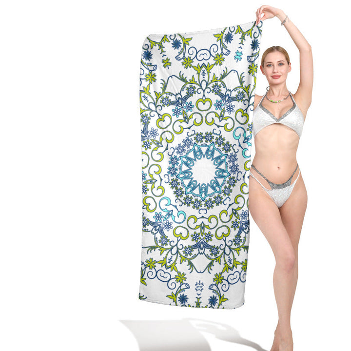 Beach towel with vibrant floral design Kalsten
