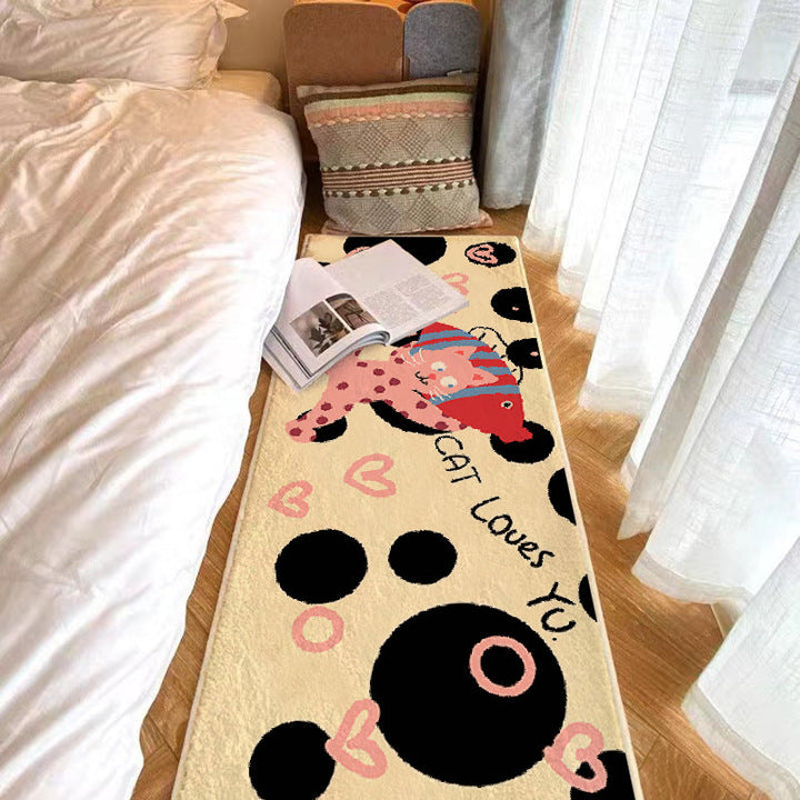 Playful Cat-Themed Bath Rug Kalsten