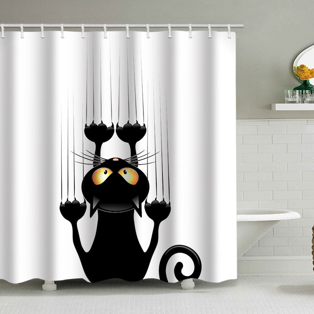 Artistic Dog Illustration Shower Curtain Kalsten