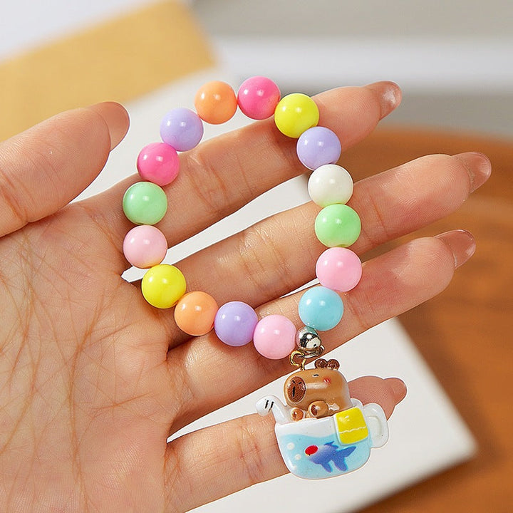 Colorful children's bracelet with crafted pendant Kalsten