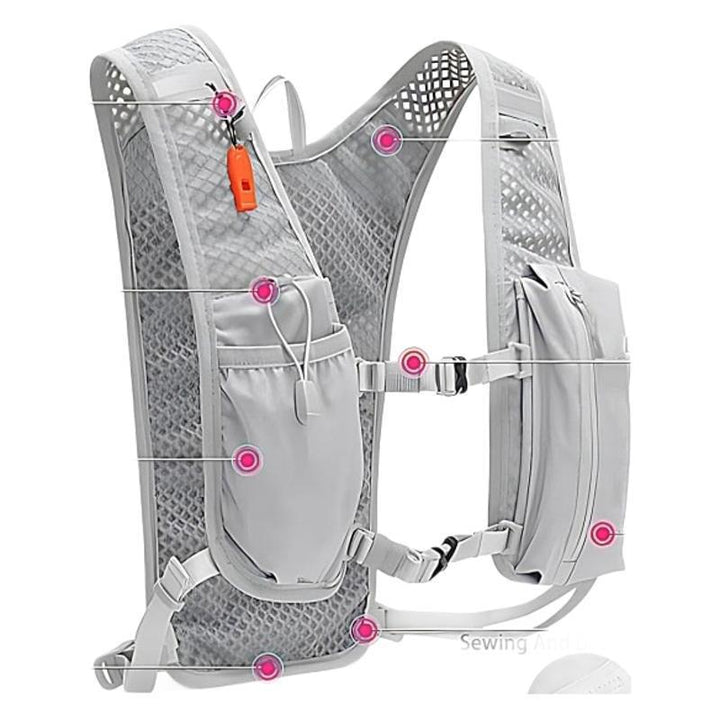 Sporty hydration backpack with mesh inserts and multiple compartments Kalsten