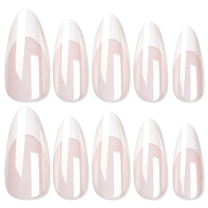 Artificial Nail Tips with Elegant French-Tip Design Kalsten