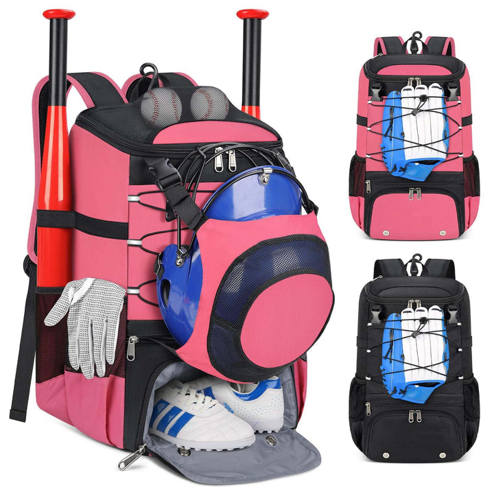 Unisex sporty baseball backpack with special compartments for equipment Kalsten