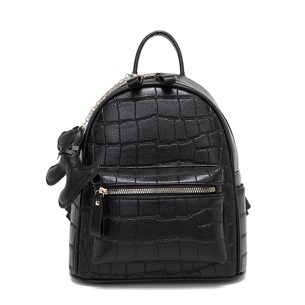 Crocodile-Embossed Mini Chic Backpack Kalsten