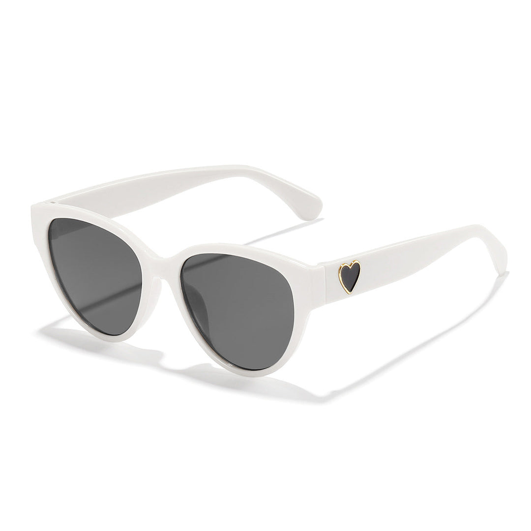 Ladies Cat-Eye Sunglasses with Heart-Shaped Detail and UV Protection Kalsten