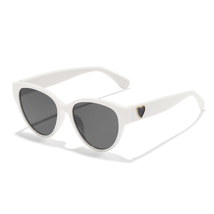 Ladies Cat-Eye Sunglasses with Heart-Shaped Detail and UV Protection Kalsten