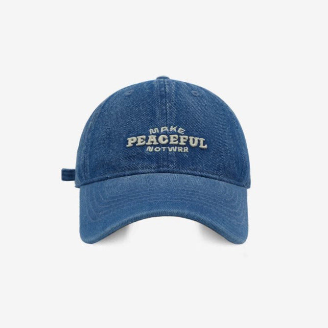 Women's Distressed Denim Embroidered Cap Kalsten