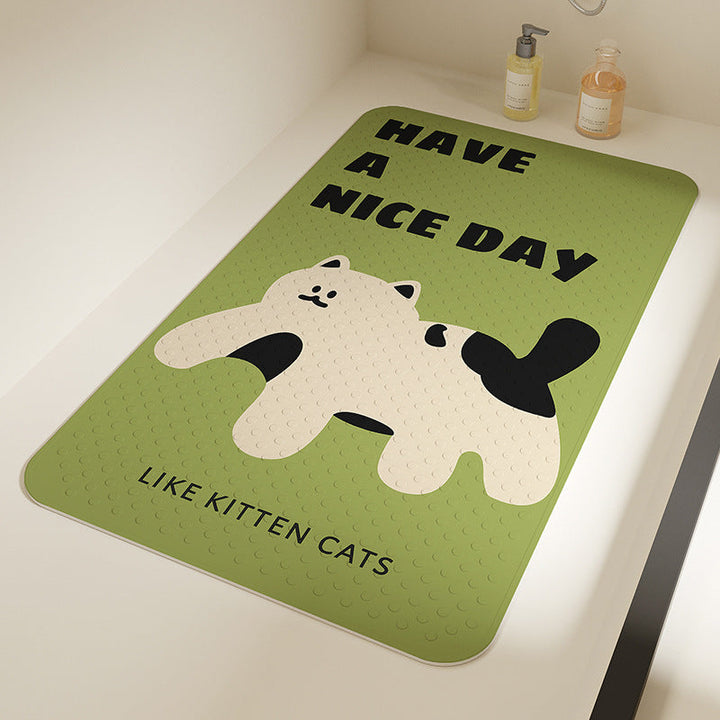 Cute Cat-Themed Bath Mat Kalsten