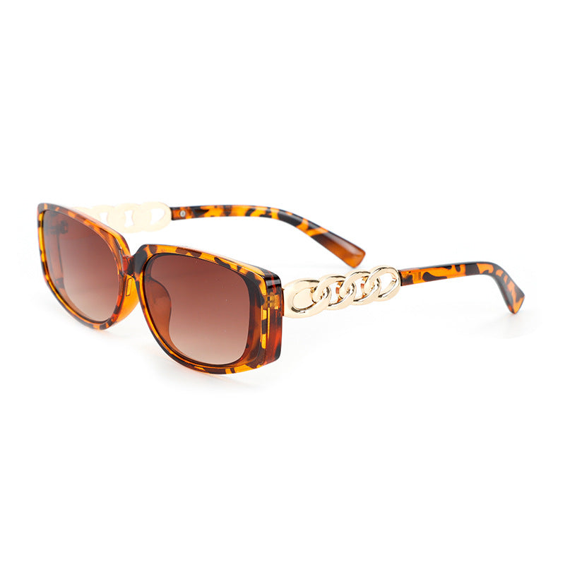 Women's square designer sunglasses with gold details Kalsten