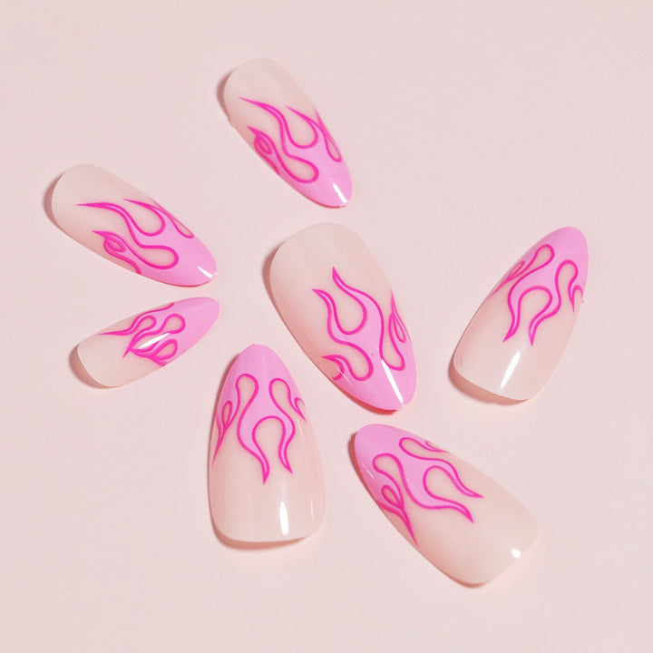 Artistic Flame Design Press-On Nails Kalsten