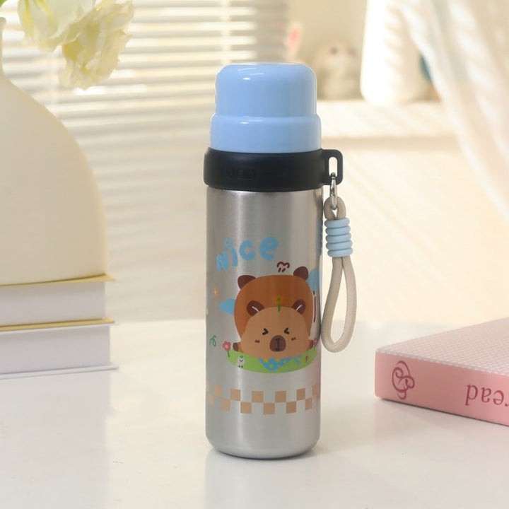 Ladies thermos bottle with animal motif and carrying strap Kalsten