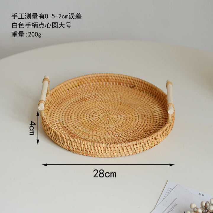 Ladies' round serving platter made from handcrafted natural material Kalsten